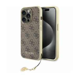 Guess 4G Charms Collection - Apple iPhone 15 Pro Max Case brown - Image 1