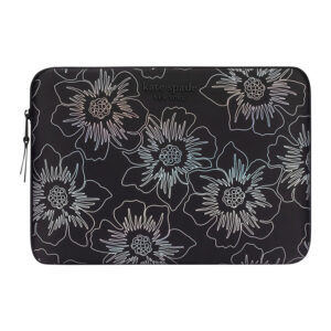 Kate Spade New York Puffer Sleeve - MacBook Pro 14" / Notebook 14" Cover Hollyhock Iridescent Black
