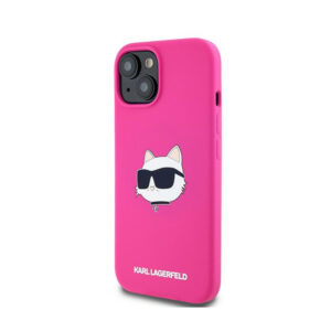 Karl Lagerfeld Silicone Choupette Head MagSafe - Apple iPhone 15 / 14 / 13 Case pink - Image 2
