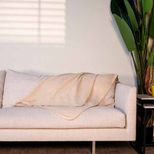 Fleece blanket 170x130 Cream - Image 4