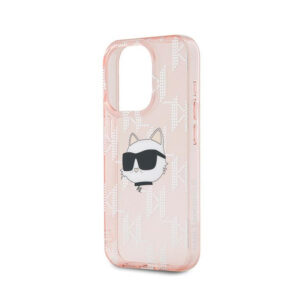Karl Lagerfeld IML Choupette Head & Monogram - Apple iPhone 15 Pro Case pink - Image 6
