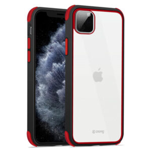 Crong Trace Clear Cover - Hybrid Protective dėklas skirtas Apple iPhone 11 Pro Black/Red - Image 1