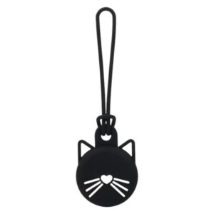 Kate Spade New York Holder - Protective Case Keychain for Apple AirTag Black Cat
