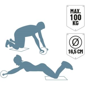 Umbro - Dual-wheel ab roller with mat (Red) - Image 4