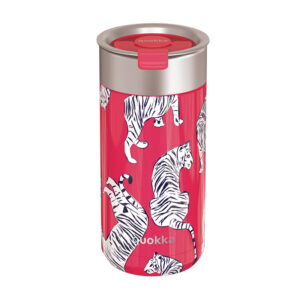 Quokka Boost Coffee Tumbler - Stainless steel thermal mug with brew 400 ml (Tigers) - Image 1