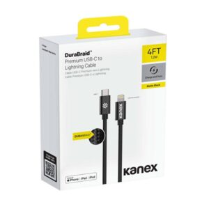 Kanex Premium DuraBraid USB-C to Lightning Cable Silver - Image 5