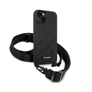 Karl Lagerfeld Monogram Plaque Logo Strap - dėklas skirtas Apple iPhone 14 Plus Black - Image 3