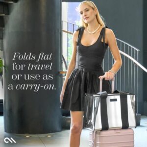 Case-Mate Large Travel Tote Bag - Waterproof travel shoulder bag with phone case (Silver Chrome) - Image 6