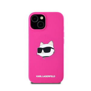Karl Lagerfeld Silicone Choupette Head MagSafe - Apple iPhone 15 / 14 / 13 Case pink - Image 3