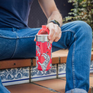 Quokka Boost Coffee Tumbler - Stainless steel thermal mug with brew 400 ml (Tigers) - Image 2