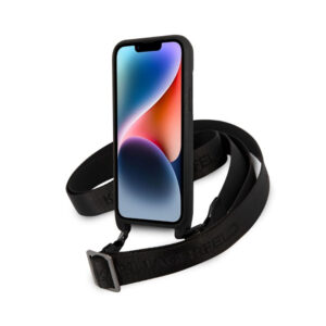 Karl Lagerfeld Monogram Plaque Logo Strap - dėklas skirtas Apple iPhone 14 Plus Black - Image 4