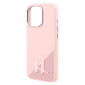 Karl Lagerfeld Silicone Shadow Metal Initial MagSafe - dėklas skirtas Apple iPhone 16 Pro Max pink - Image 6
