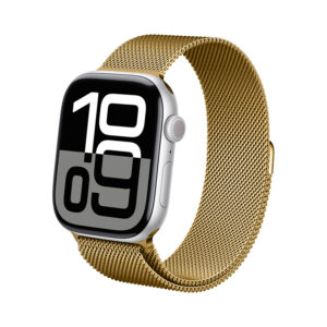 Crong Milano Steel – Stainless steel apyrankė skirta Apple Watch 44/45/46/49 mm gold - Image 6