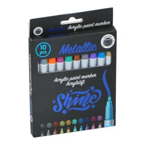 Craft - Set of metallic markers / acrylic pens 10 pcs