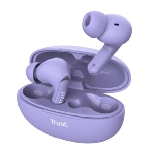 Trust Yavi - Wireless In-Ear Bluetooth TWS Earbuds su Charging Case & ENC Purple