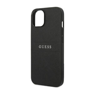 Guess Saffiano Metal Logo Stripes - dėklas skirtas Apple iPhone 14 Plus Black - Image 6