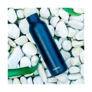 Quokka Solid - Stainless steel double wall vacuum insulated water bottle, portable thermos 630 ml (Jet Black) - Image 3