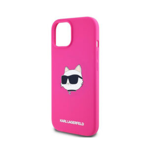 Karl Lagerfeld Silicone Choupette Head MagSafe - Apple iPhone 15 / 14 / 13 Case pink - Image 6