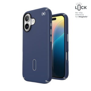 Speck Presidio2 Pro ClickLock & MagSafe - dėklas skirtas Apple iPhone 16 Coastal Blue / Dust Grey / White - Image 1