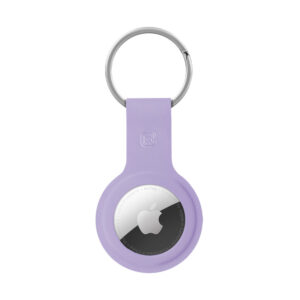 Crong Silicone Case with Key Ring - Protective case for Apple AirTag key ring Purple