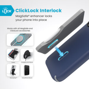 Speck Presidio2 Pro ClickLock & MagSafe - dėklas skirtas Apple iPhone 16 Coastal Blue / Dust Grey / White - Image 2