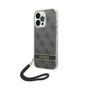Guess 4G Print Cord - dėklas skirtas Apple iPhone 14 Pro Max Black - Image 1