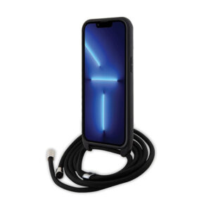 Karl Lagerfeld Crossbody Saffiano Metal Pin Karl & Choupette - Apple iPhone 13 Pro Case black - Image 4