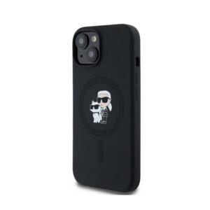 Karl Lagerfeld Silicone Karl & Choupette MagSafe - dėklas skirtas Apple iPhone 15 / 14 / 13 Black - Image 2