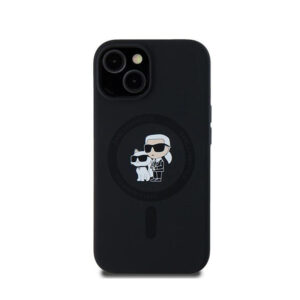 Karl Lagerfeld Silicone Karl & Choupette MagSafe - dėklas skirtas Apple iPhone 15 / 14 / 13 Black - Image 3