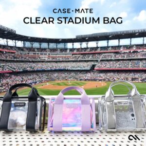 Case-Mate Micro Tote Bag - Waterproof Shoulder Bag (Silver Chrome/Clear) - Image 6