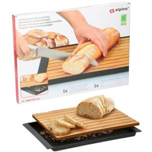 Alpina - Bamboo bread board with crumb tray - Image 5