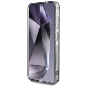 Guess Glitter Flowers Triangle Buttons MagSafe - dėklas skirtas Samsung Galaxy S25 black - Image 5