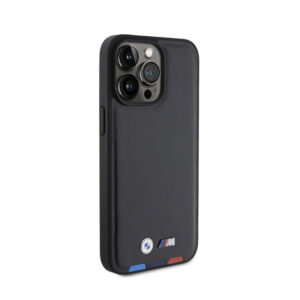 BMW Leather Hot Stamp Tricolor - dėklas skirtas Apple iPhone 15 Pro Max black - Image 4