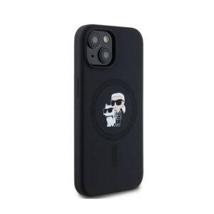 Karl Lagerfeld Silicone Karl & Choupette MagSafe - dėklas skirtas Apple iPhone 15 / 14 / 13 Black - Image 4
