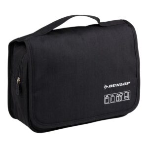 Dunlop – Travel Toiletry Bag with Hanging Hook 25x20x10 cm (Black) - Image 1