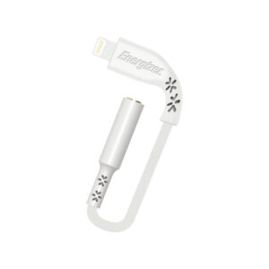 Energizer HardCase - Lightning to 3.5mm jack audio adapter MFi certified 11cm EU (White) - Image 2