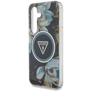 Guess Glitter Flowers Triangle Buttons MagSafe - dėklas skirtas Samsung Galaxy S25 black - Image 6