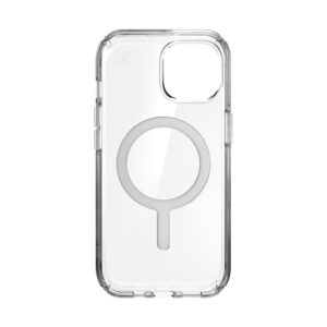 Speck Presidio Perfect-Clear MagSafe - dėklas skirtas Apple iPhone 16e / Apple iPhone 15 / Apple iPhone 14 / Apple iPhone 13 Clear / Chrome Finish / Serene Silver - Image 5