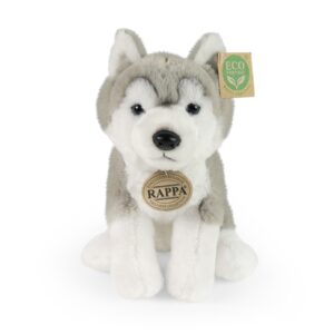 Rappa - Plush Realistic Sitting Husky Dog 23 cm Eco-Friendly Soft Collection