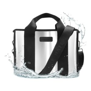 Case-Mate Mini Travel Tote Bag - Waterproof travel shoulder bag (Silver Chrome) - Image 1