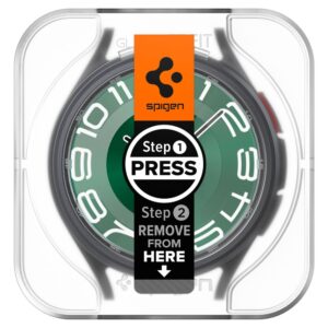 Spigen GLAS.TR EZ FIT 2-Pack - Tempered glass for Samsung Galaxy Watch 6 Classic 47 mm (2 pcs) - Image 2
