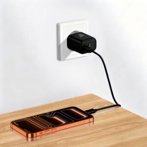 Tech-Protect NCA45W-GAN 2-Port laidinis įkroviklis PD 45W / QC3.0 juodos spalvos - Image 8