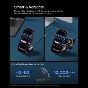 Spigen EF323MQ Essential 3in1 magnetic MagSafe belaidis įkroviklis 25W QI2.2 juodos spalvos - Image 9