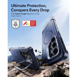 ESR Cyber Tough KickStand MagSafe Samsung Galaxy S26 Ultra juodos spalvos - Image 6