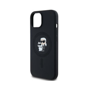 Karl Lagerfeld Silicone Karl & Choupette MagSafe - dėklas skirtas Apple iPhone 15 / 14 / 13 Black - Image 6