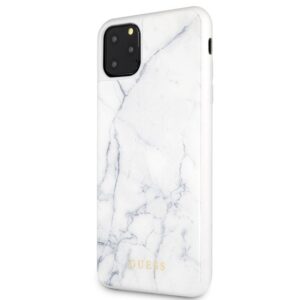 Guess Marble Tempered Glass Hardcase - dėklas skirtas Apple iPhone 11 Pro Max White - Image 2