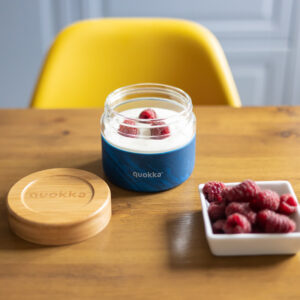 Quokka Deli Food Jar - Glass food container / lunchbox 500 ml (Wood Grain) - Image 2