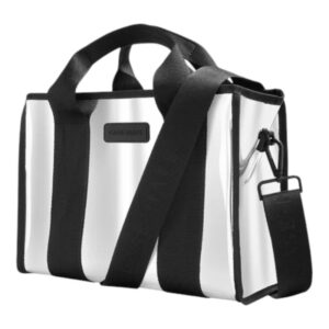Case-Mate Mini Travel Tote Bag - Waterproof travel shoulder bag (Silver Chrome) - Image 3