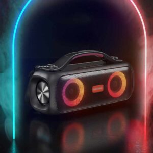 WEKOME D38 Yinla Series - V5.0 30W RGB LED Portable Wireless Bluetooth Speaker Black - Image 5