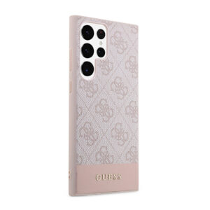 Guess 4G Bottom Stripe Metal Logo Collection - dėklas skirtas Samsung Galaxy S23 Ultra Pink - Image 4